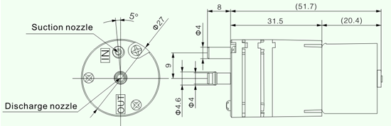 Low Noise Micro Brushless DC Miniature Diaphragm Pump For Liquid Or Gas