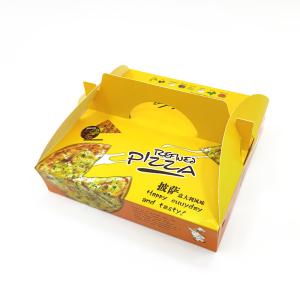 China 350gsm Food Grade White Card Pizza Box , 4C Printing Pizza Takeout Box wholesale