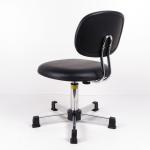 Pneumatic PU Leather Ergonomic Task Stool , Upholstered Vinyl Task Chair