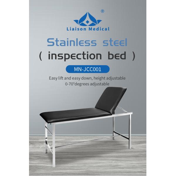 MN-JCC001 Factory Price Manual Stainless Steel Medical Patient Examination Bed Couch for Clinic Hospital