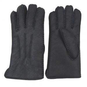 Winter Gents Sheepskin Gloves , Hand Sewing Warmest Sheepskin Gloves