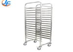 RK Bakeware China Foodservice NSF Stainless Steel Mobile Food Cart GN1/1 Pan