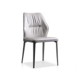 Dining Room Metal Dining Table Leather Upholstery High Back Chair For Restaurant