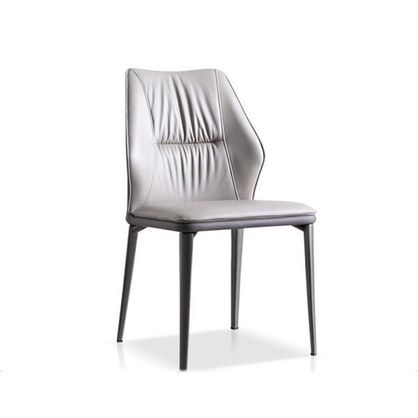 Dining Room Metal Dining Table Leather Upholstery High Back Chair For Restaurant