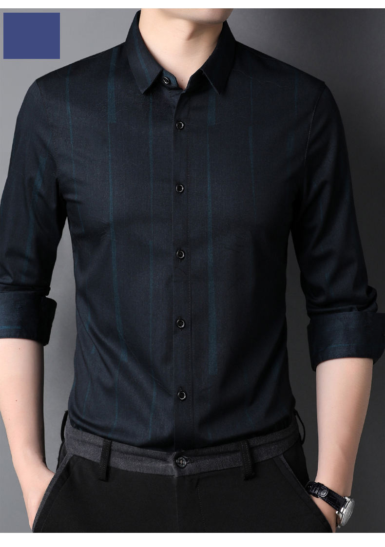 DRESS SHIRTS Custom Formal Shirt For Men Polyester Cotton Long-Sleeved Slim Casual Shirt