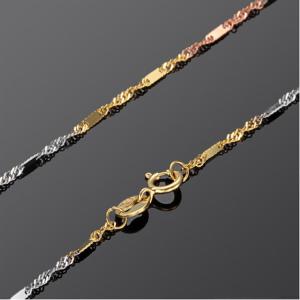 China Fine Jewelry 18K White Rose Yellow Tone Gold Chain Necklace for Women (NG0116) wholesale
