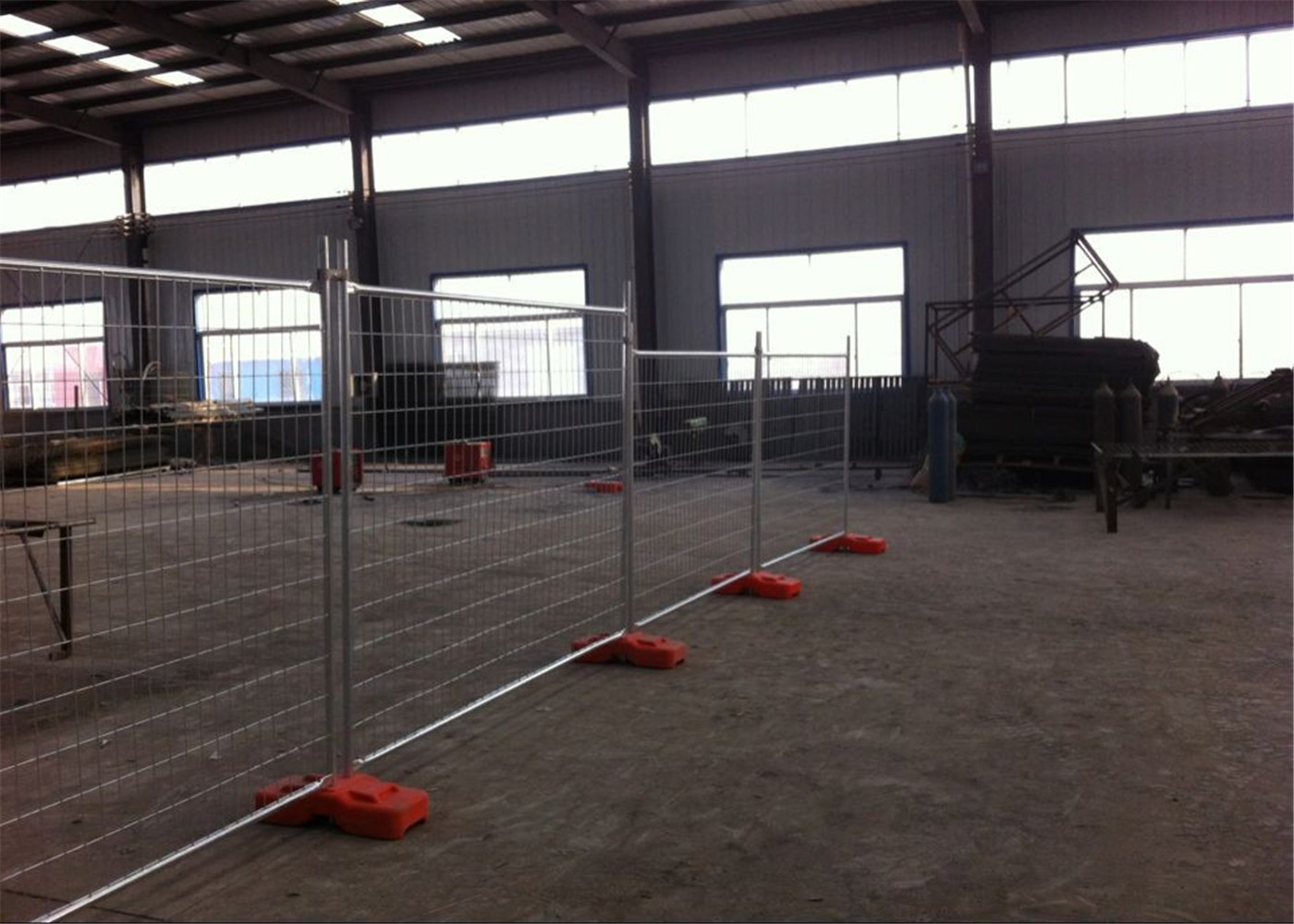 Zinc Coated Temporary Driveway Fence / 84 Microns Galvanized Metal Fence