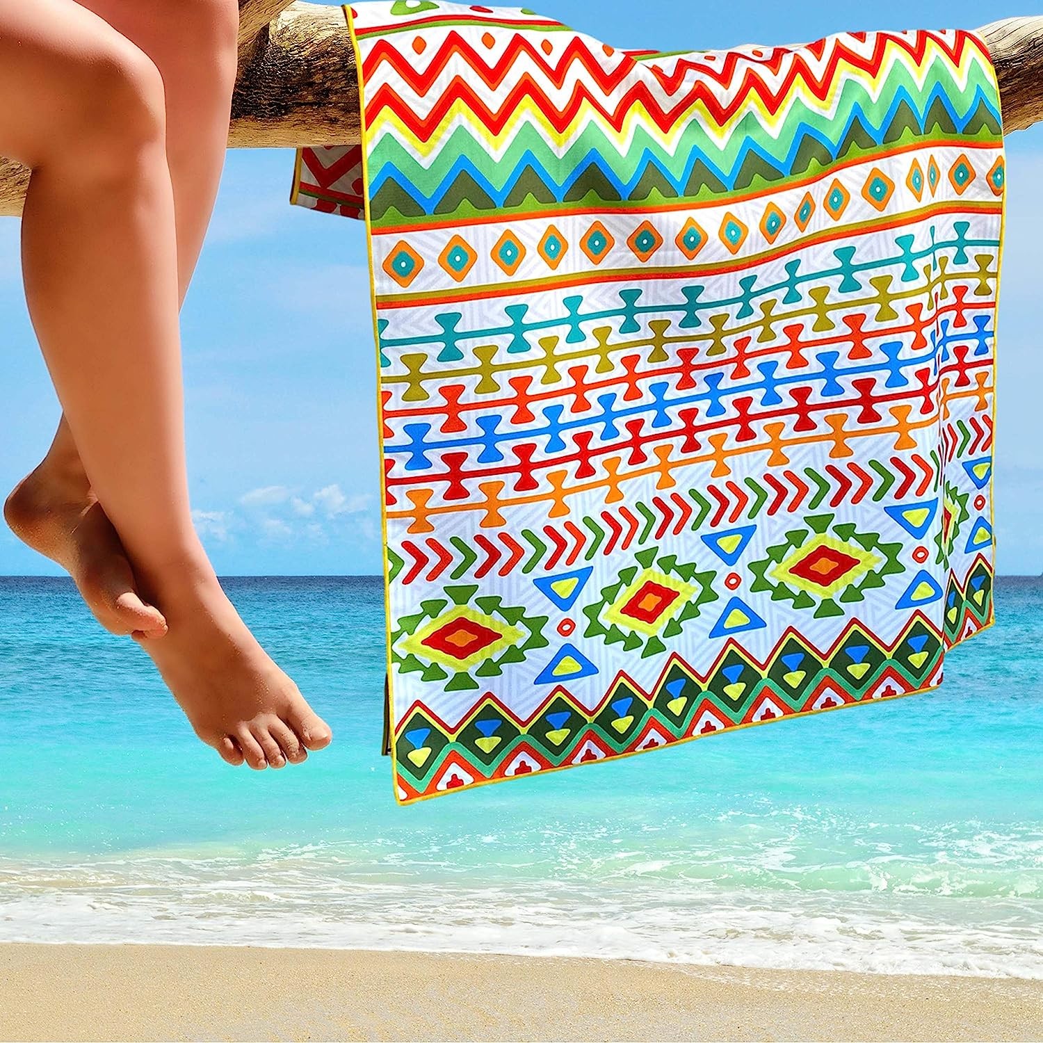 Lightweight And Microfiber Material Printed Beach Towel With High Absorbency