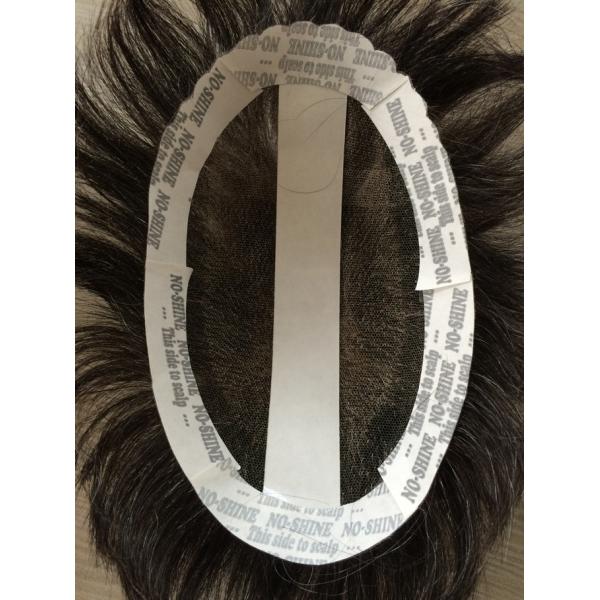 Easy Maintenance Mens Toupee Hair With Single Knots And Lace Base