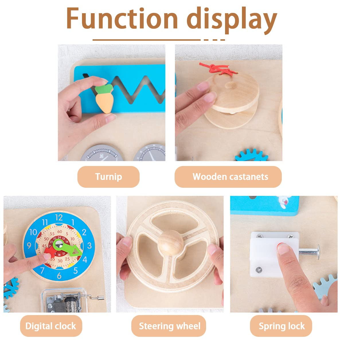 Multi-function Music Steering Wheel Busy Board for Playing and Hand-on Ability Training