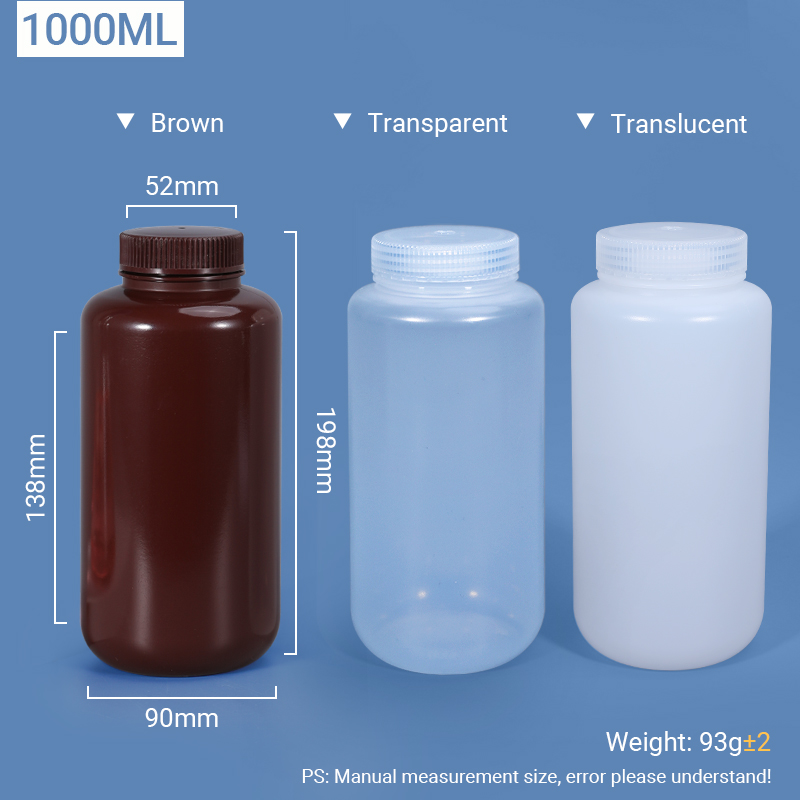 15ml UMETASS PP Leakproof Transparent Brown Plastic Reagent Bottle Customized