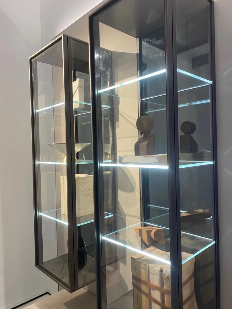 Modern Surface Mounted Single Glass Shelf Cabinet Lighting Warm White Led Glass Shelf Light