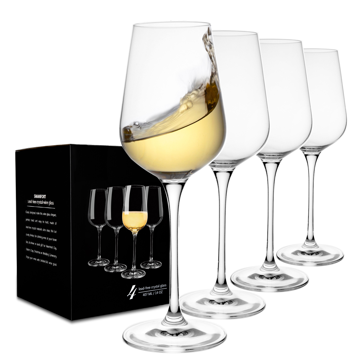 High Quality Transparent Lead-Free Crystal Glass Custom Wine Glass Custom