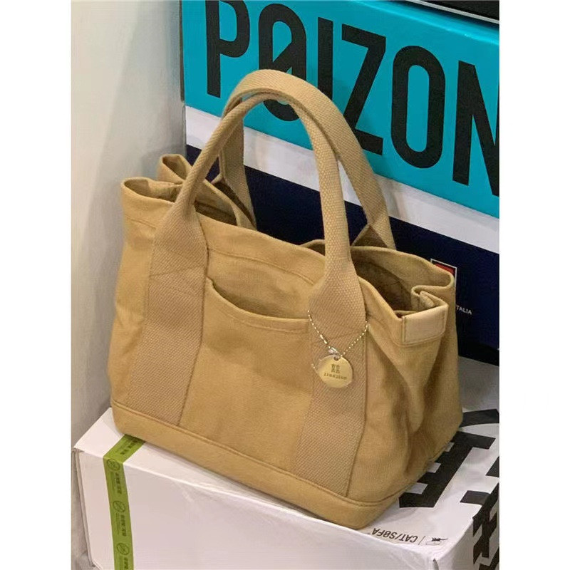 2024 NEW HIGH-END SENSE OF NICHE DESIGN CANVAS TOTE BAG WOMEN'S BAG FASHION ALL VINTAGE SINGLE SHOULDER CROSSBODY BAG