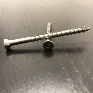 China 304 65mm Stainless Steel Decking Screws 10G Trim Head Square Drive Screws Type 17 wholesale