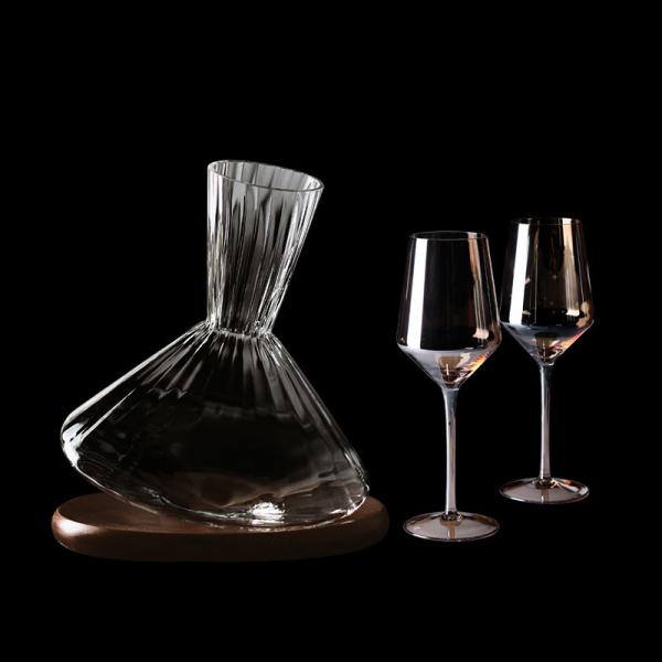 Wholesale Bulk Hand-Blown Lead-Free Crystal Wine Decanter & Aerator | 750ml Carafe for Distributors