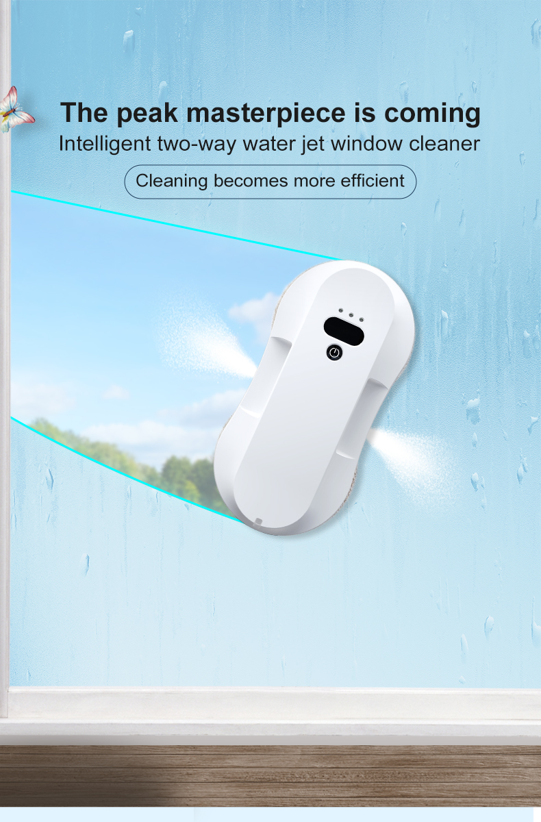HCR-19 Automatic Spray Water Glass Window Cleaner Robot 295*145*62mm App-Controlled