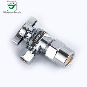 China Lead Free 1/4 Turn Dual Outlet 200 Psi Brass Stop Valve wholesale