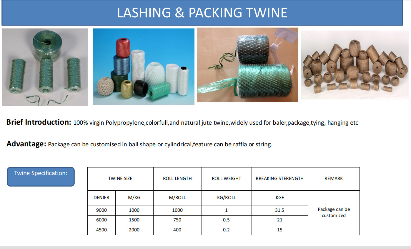 Greenhouse Agriculture Packing Pp Twine Rope 1200m/Kg 1000m/Kg 2000m/Kg