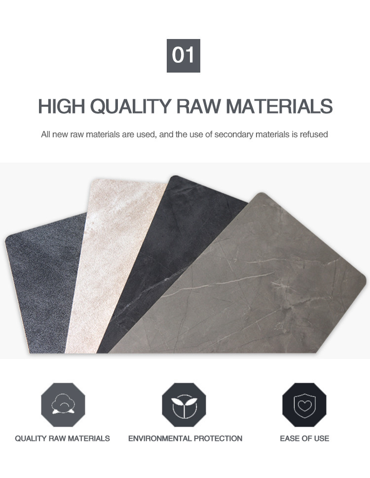 PET Environmentally Friendly Bamboo Charcoal PVC Marble Wall Panel Sheet