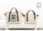 Cotton Canvas Tote Bags Women Sublimation Printed For Promotion Couples 2 Sets
