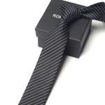 Solid Mens Skinny Ties for Wedding Suits Woven Silk Ties in Sophisticated Gift