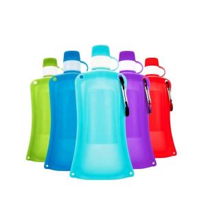 China 0.5L Collapsible Silicone Water Bottle Daily Portable Outdoor Sports Water Bottle wholesale