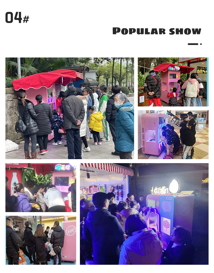 Unmanned Operation Flower Cotton Candy Machine 36 Patterns With Mechanical Arm