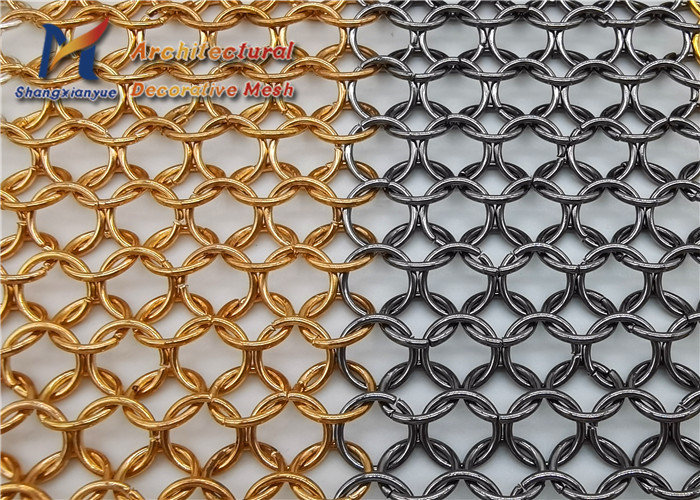 SS316L Chain Mail Curtain 1.5mm 25mm Decorative Wire Mesh Panels