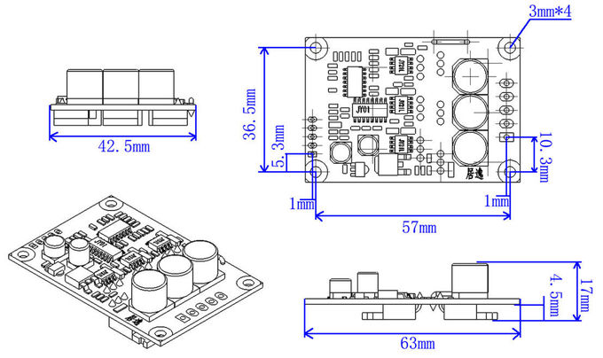 15A 24 Volt Sensorless BLDC Driver Board Speed Control