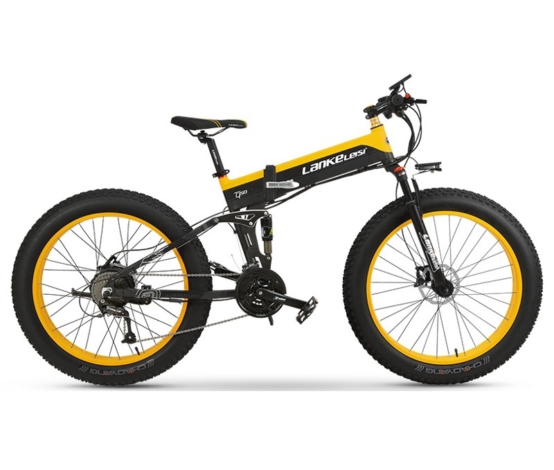 LANKELEISI 26 Inch Big Wheel Electric Bike Hydraulic Disc Brake High Strength
