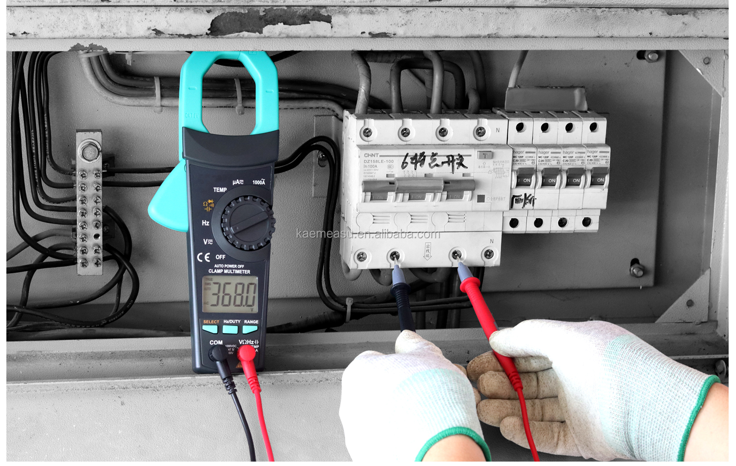 ABS electric Parts 300g Digital AC DC Clamp Meter Auto Range Multimeter True Rms Ncv Ammeter