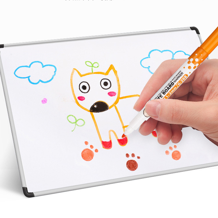 Office and School Essential 8 Colors Set Dry Erase Markers with Magnetic Whiteboard