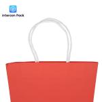 210g Twisted Handle Kraft Paper Bags Red Color Printing 12.99x8.66x3.94 inch