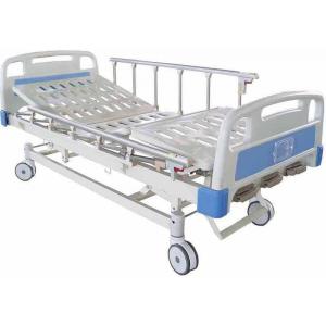 China Steel 4 Part Bedboard 3 Crank Manual Hospital Bed wholesale