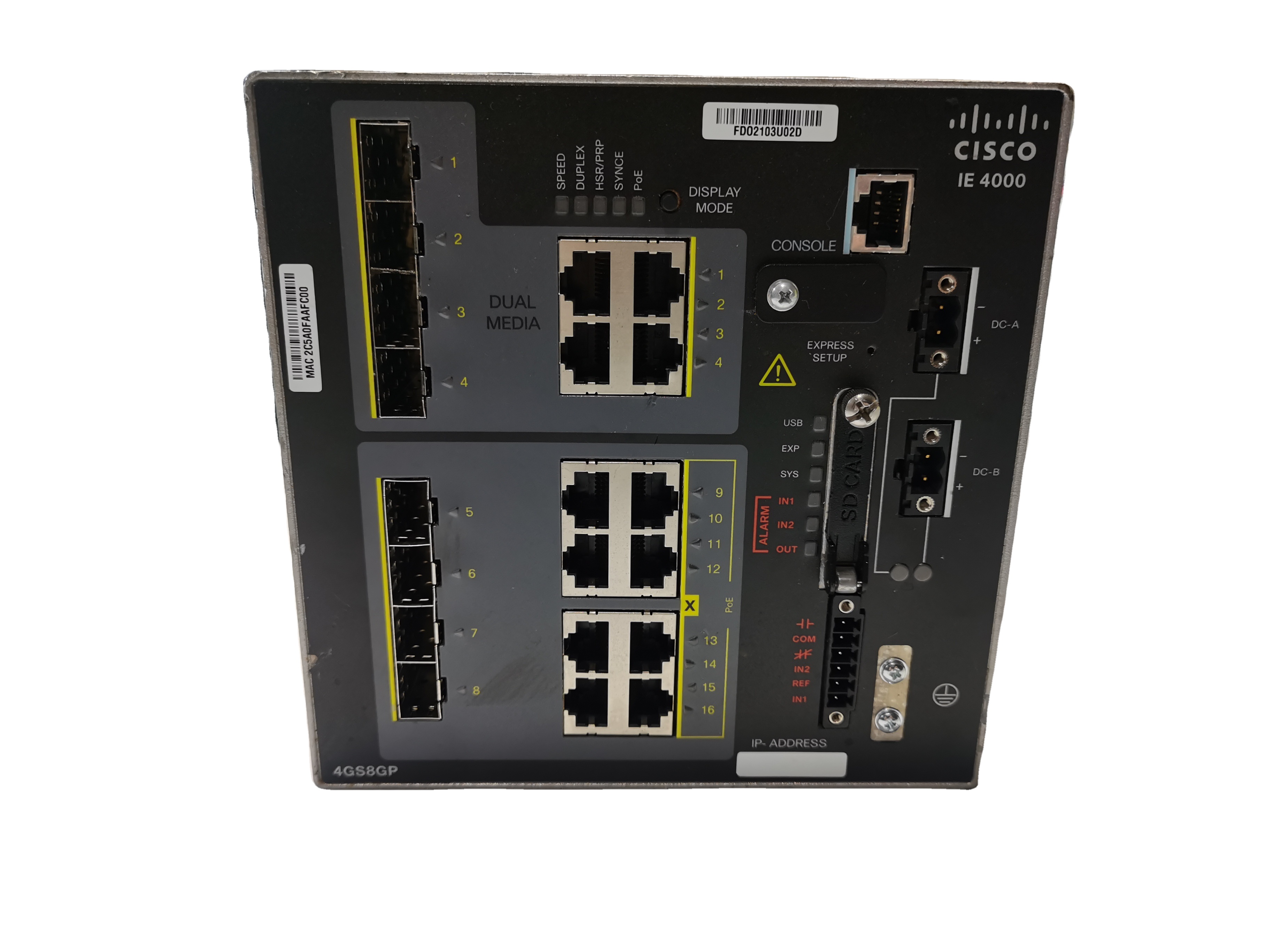 Cisco IE-4000-4GS8GP4G-E Managed Switch 4 X SFP 8 X 1G PoE 10/100/1000Mbps