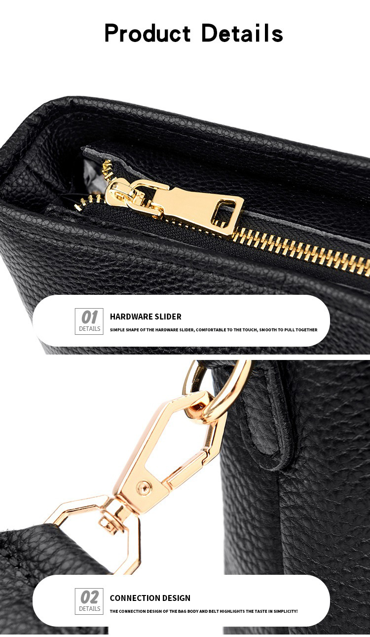 Single Strap Genuine Leather Women's Sling Shoulder Messenger Bags with Wide Shoulder