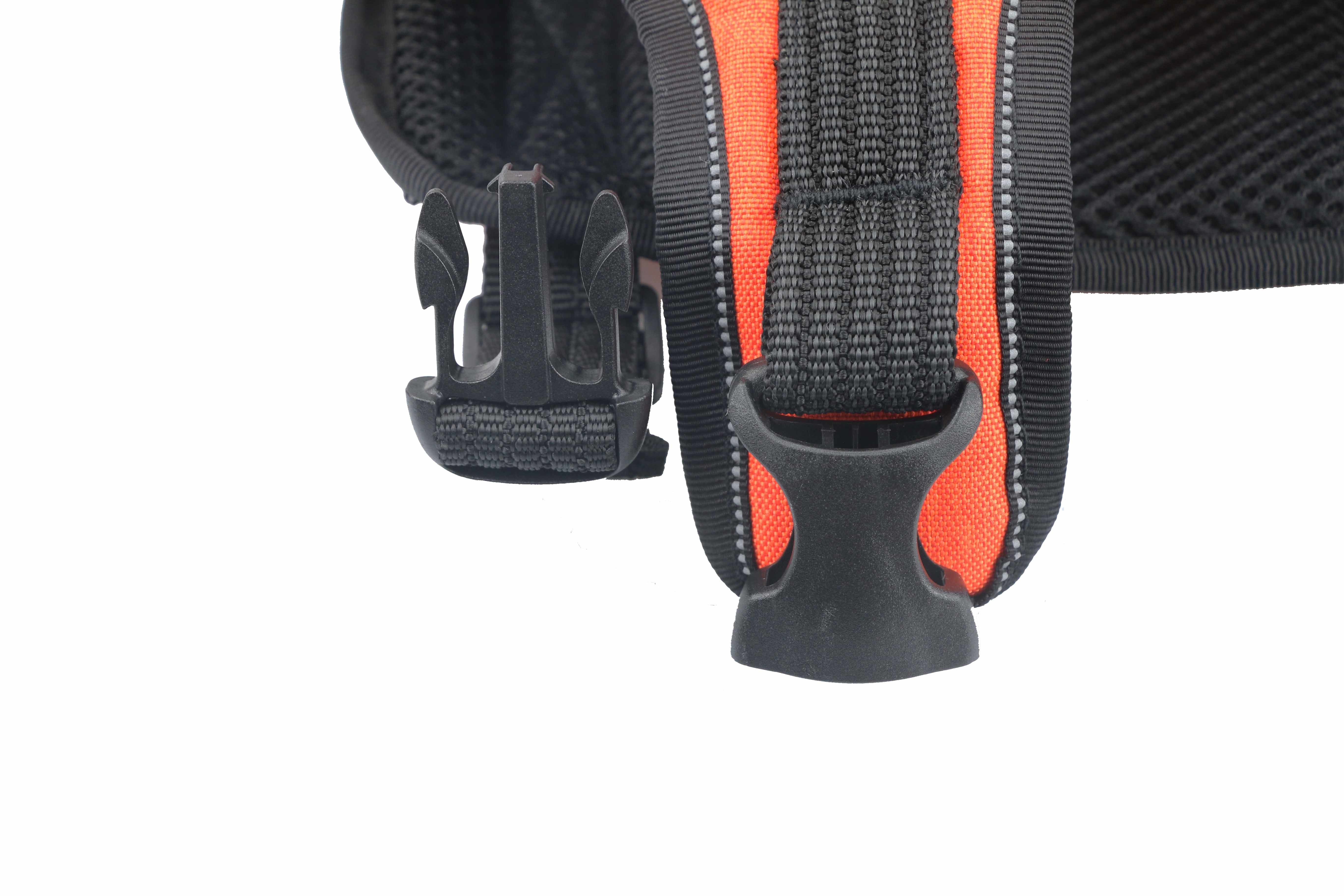 XXS-L Orange Tactical Dog Harness / Personalized No Pull Dog Harness Front Clip