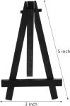 5 Inch Black A Frame Wooden Tripod Art Easel For Small Canvases Cards Photos