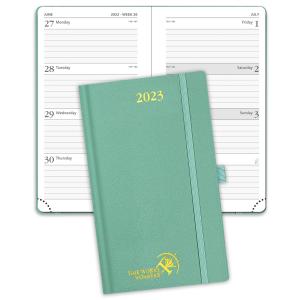 China Green 4.25&quot; X 6.75&quot; Custom Academic Planner Hard Cover wholesale