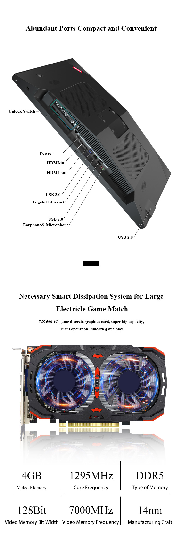 23.8 Inch All In One Desktop Computer with Office Gaming PC and USB Port UK Plugs Type