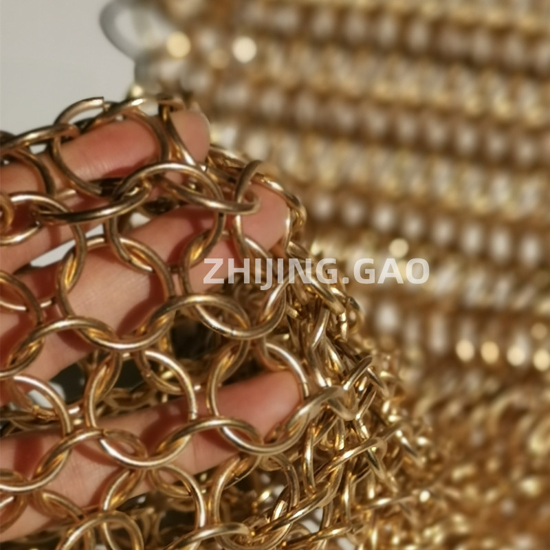 8mm Copper Plated Steel Chainmail Mesh