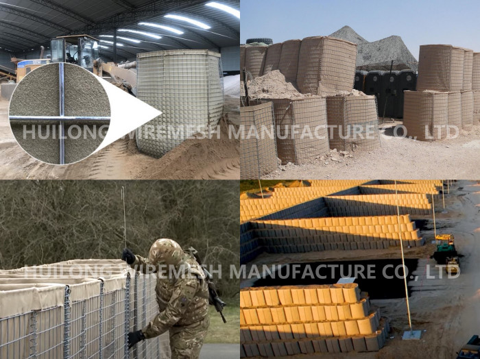 100x100mm Hesco Defensive Barrier Wall Surrounding Landscape Heavy Galvanized