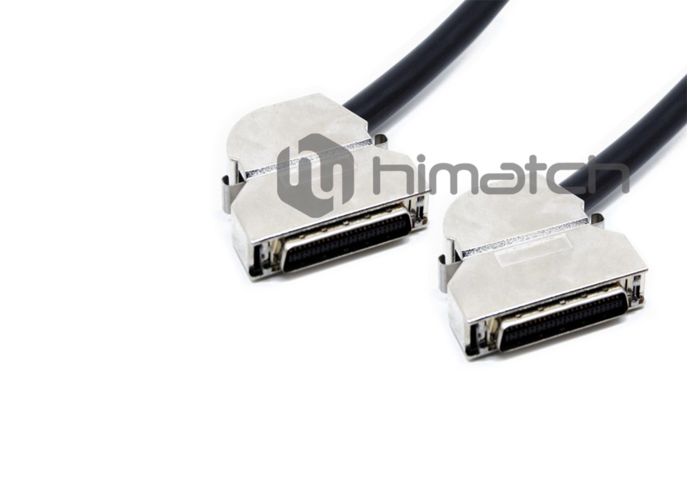 Angle Entry SCSI Data Cable MDR 50 Pin Male To MDR 50 Pin With Tinned Copper Conductor