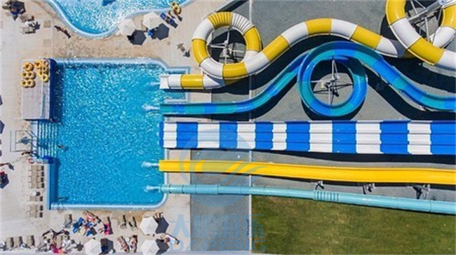 Aqua Park Triple Twist Water Slide Outdoor 10m Fiberglass Customized Color