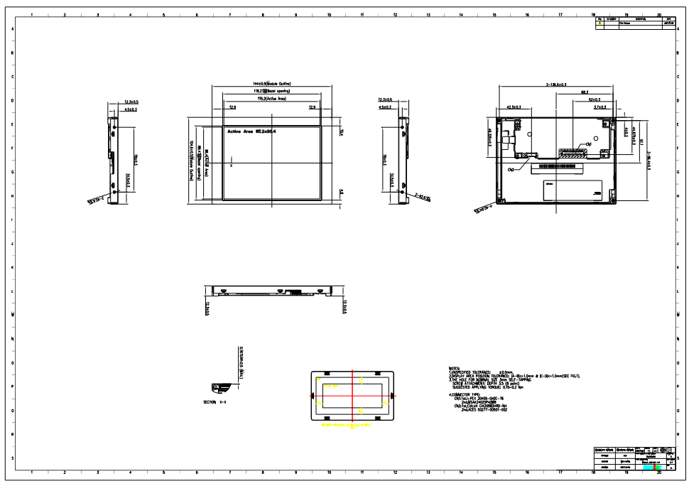 HC101IPA0025-A16 10.1 Inch TFT LCD panel with 40pin LVDS Interface for Temperature Sensitive Equipment 1