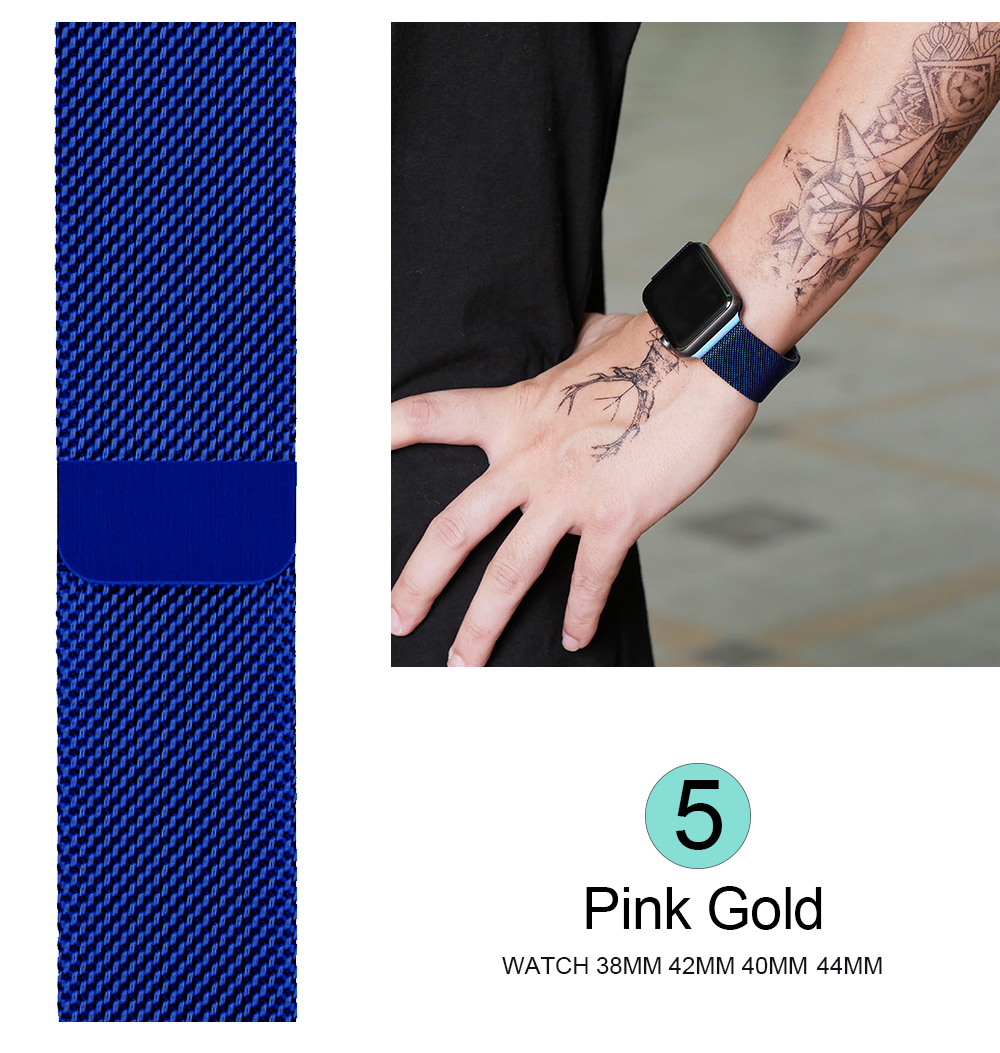 Milanese Stainless Steel Watch Band For Apple Sport Band Watches Series5 Smart Wristband