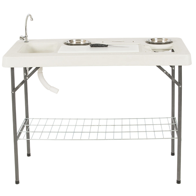 Portable Plastic Metal Folding Table for Outdoor Camping and Garden Activities