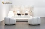Easy Clean Modern Upholstered Sofa 3 Seater Luxury Velvet Sofas SGS Approved