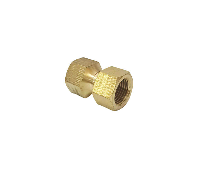 Brass Forged Swivel Nut Valve Connector 1/2" Flare X 1/2" Flare SAE 45 Degree